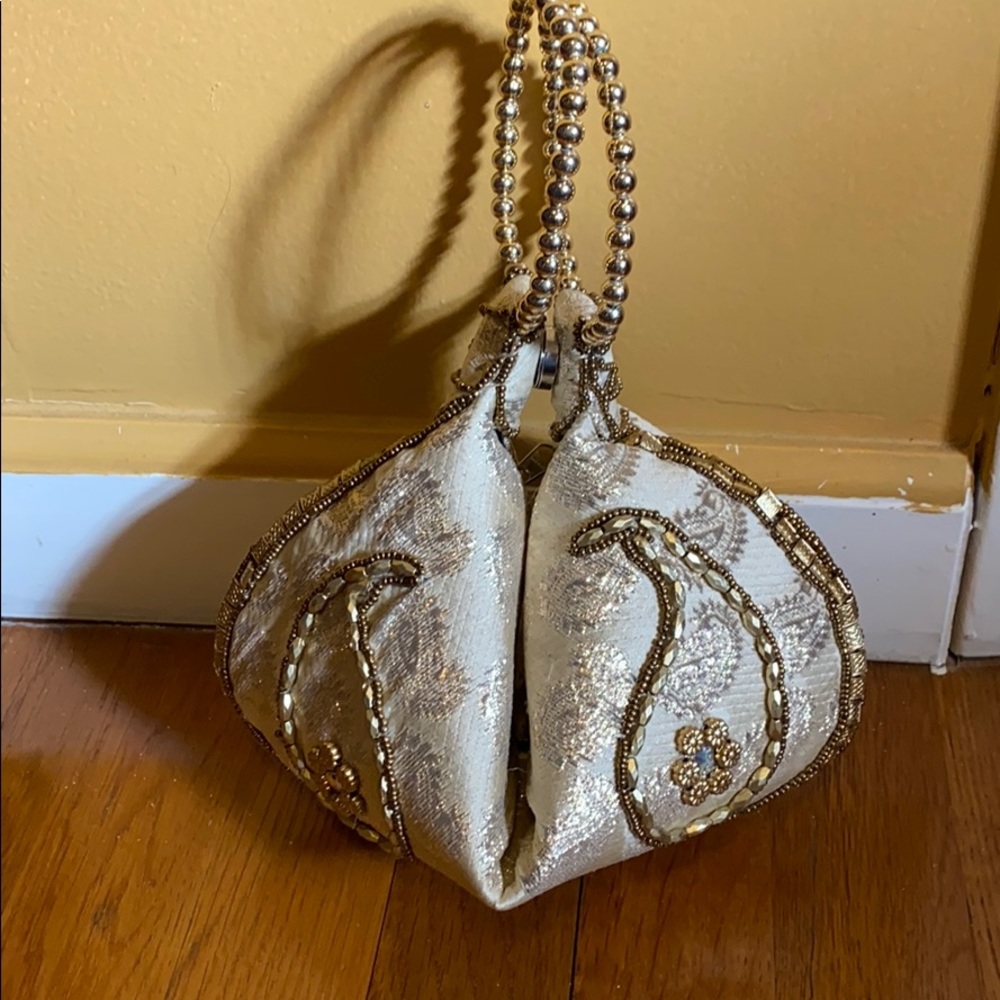 - Fortune Cookie Shaped Wristlet - Off White